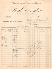 1930 TEINTURE DE PLUMES A FACON PAUL CAMBIER A PARIS - M. RAPHANEL A LYON