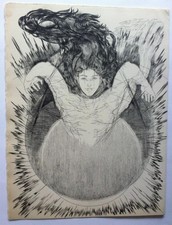 Femme GRAVURE Raymond CARRANCE Racine Phedre 1973