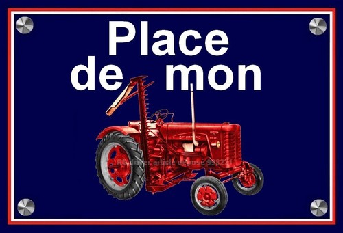 Plaque place mon tracteur - de,