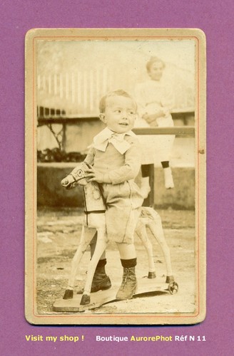 Cdv enfant sur son - cdv,