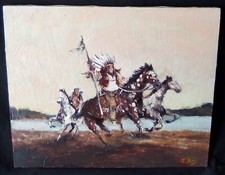 tableau huile sur toile, genre animalier 45x38cm