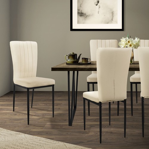 Chaises salon beige en - 4x, de