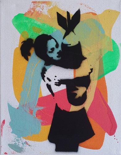 Pyb signed bomb girl banksy - girl,