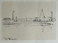 Albert Marquet gravure Paysage Marine Le Port De La Rochelle