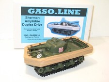 SOLIDO, Char sherman amphibie duplex drive 55 militaire débarquement, gaso-line