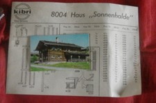 KIBRI HO MAQUETTE CHALET DE MONTAGNE A MONTER 8004 TRAIN ELECTRIQUE