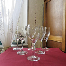 6 verres a eau en cristal