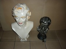buste johnny hallyday / maryline monroe ,en bon état occasion