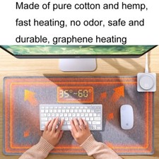 Tapis et surface chauffante gris foncé de 80x32cm 77W moquette thermique pour...