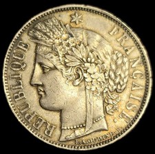 5 Francs Cérès 1870 A Avec