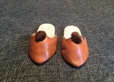 Paire de chaussures pour poupées anciennes Jumeau, Bru, Steiner, SFBJ