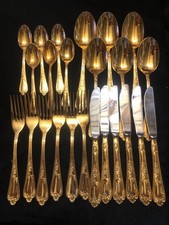 menagere couvert plaque or