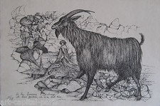 CADIOU PIERRE GRAVURE ORIGINALE SIGNÉE AU CRAYON NUM/27 HANDSIGNED NUMB ETCHING