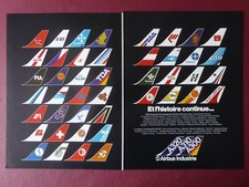 10/1982 PUB AIRBUS A300 A310 TAILS VARIG KLM PIA TDA VASP AIRLINES FRENCH AD