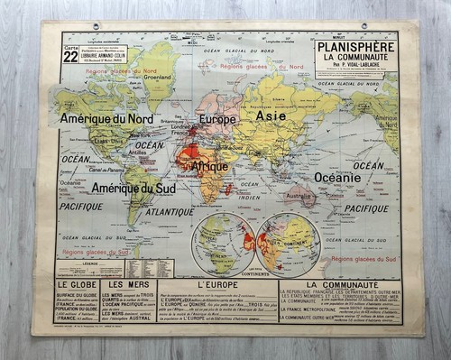 Carte scolaire ancienne
