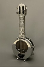 RARE BOUTEILLE FORME BANJO AVEC BOITE A MUSIQUE