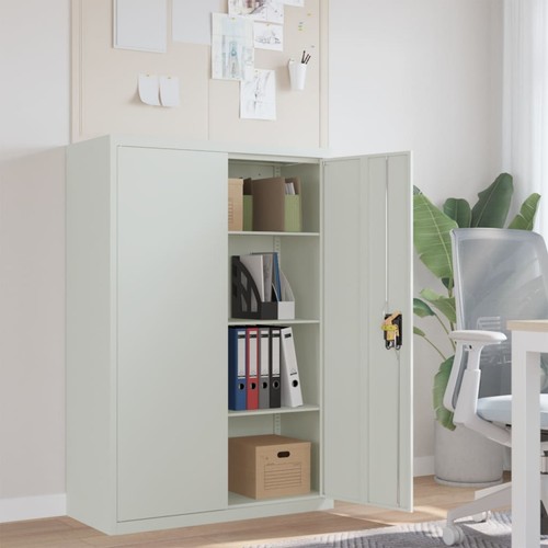 Armoire bureau acier gris - bureau,