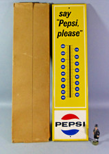 PEPSI - THERMOMETRE - PUBLICITAIRE - PLAQUE EMAILLEE