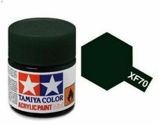 TAMIYA Pot de peinture Acrylique 10ml XF-70 Vert Foncé 2 Mat