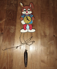 Pendule murale Lapin vintage Rolling Eyes Rabbit Clock mecanique 1950 1960
