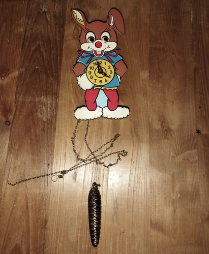 Pendule murale lapin vintage - pendule,
