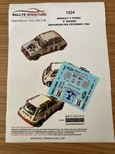 DECALS 1/43 RENAULT 5 TOUREN CRITERIUM DES CEVENNES 1984 RALLYE RALLY