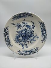 Plat Faïence Clairefontaine Terre De Fer Modèle Louis XV Diamètre 30 Cm