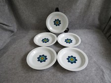 5 assiettes creuses porcelaine bavaria thomas,vintage