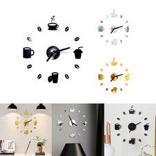 Horloge murale miroir tasse à