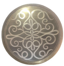 Assiette vintage en laiton diamètre 24,75cm origine Maroc