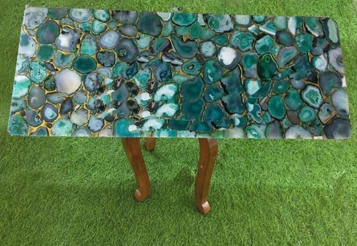 Table basse agate verte - table,