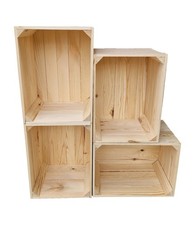 Caisses en bois robustes pour le stockage, la décoration intérieure, 40x30x24 cm