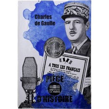 France, 10 euros, Pièce d'Histoire - Charles de Gaulle, 2019, MDP, Argent