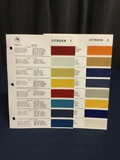 Rare Lot Nuancier Colori 1983 Peintures GLASURIT CITROËN !!! Mehari 2CV CX