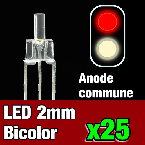 741 25pcs led bi - led, bi-color