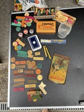 Jetons publicitaire de Bar Bloc Notes tôle Parizot verre Ricard bouchons Pernod