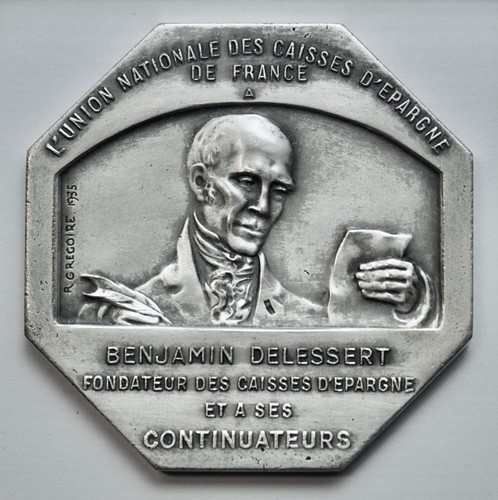 Médaille bronze argenté - en,