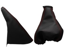 OPEL CALIBRA (1990-1997) Soufflet Levier De Vitesse et Frein - Couture Rouge