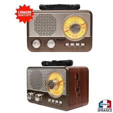 Poste radio enceinte FM AM Bluetooth lecteur Usb et micro SD style rétro vintage