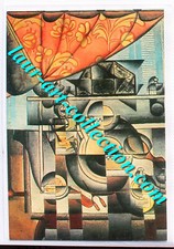 CARTE POSTAL CP TABLEAU COLLAGE ART: J-G. GRIS: LE LAVABO 1912, EXPO Coll. PARIS