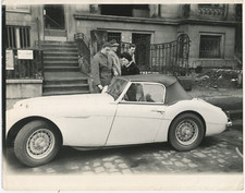 TRA255 Princesse Soraya Exil IRAN Voiture Austin Healey Photo Presse vers 1960
