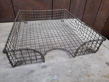 corbeille à courrier ancienne fil torsadé art populaire