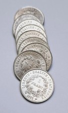 Lot de 10 monnaies de 1 franc