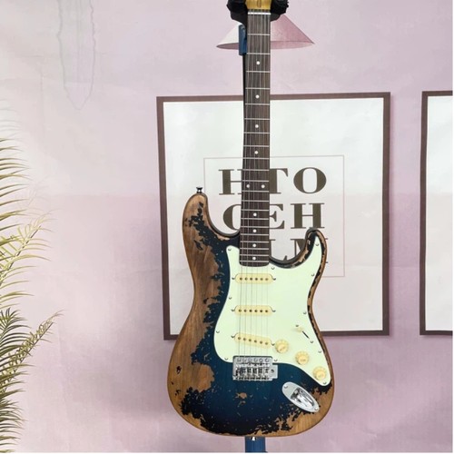 Electric guitar blue vintag - st,