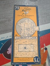 Carte Michelin Ww2 Datée 1945 Jus Clermont Ferrand Lyon 