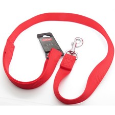 Laisse nylon 1 m x 25 mm rouge pour chien