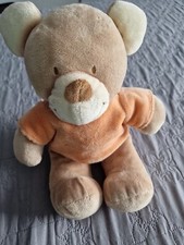 Doudou ours Marron Pull Orange