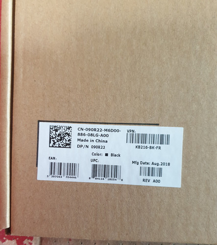 Neuf clavier dell - clavier, kb216-bk-fr