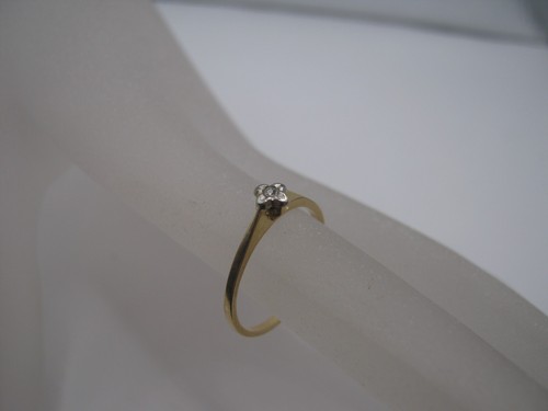 Bague vintage diamant or - bague,
