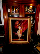 SUPERBE TABLEAU  XXE  -"  LE VASE DE FLEURS "  - PAUL COCAGNE ( COTES AKOUN . ..